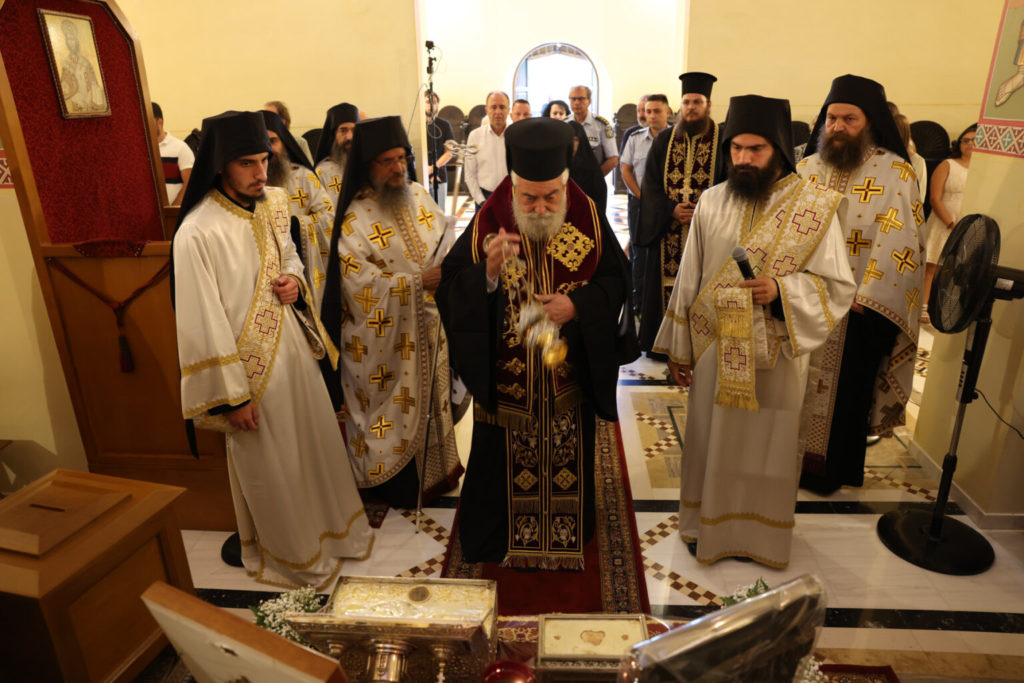 The Holy Relics of Saints Raphael, Nicholas and Irene from Lesvos taken to Trikorfo, Fokida