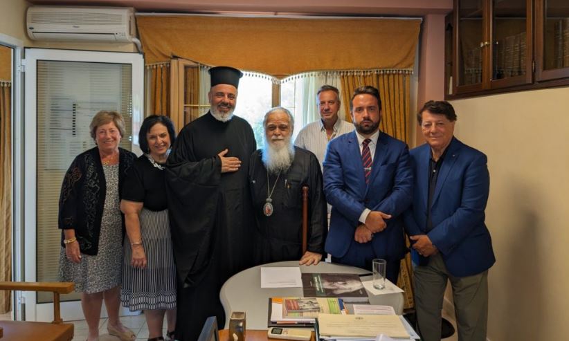 Την Ιερά Μονή Πεντέλης επισκέφθηκε η αντιπροσωπεία της Αρχιεπισκοπής Αμερικής για τους πυροπαθείς της Ελλάδας