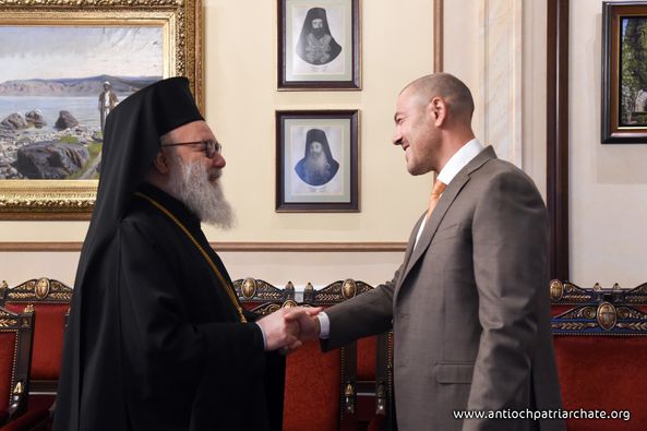 البطريرك يوحنّا العاشر يستقبل السفير الصربيّ في سورية