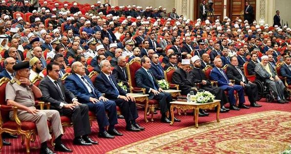 بابا وبطريرك الإسكندرية ثيودروس الثاني للروم الأرثوذكس يشارك في احتفالية ذكرى المولد النبوي الشريف