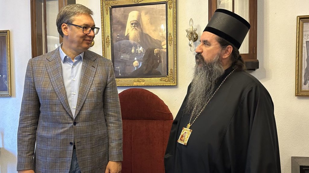 Сусрет епископа Јеротеја и председника Вучића
