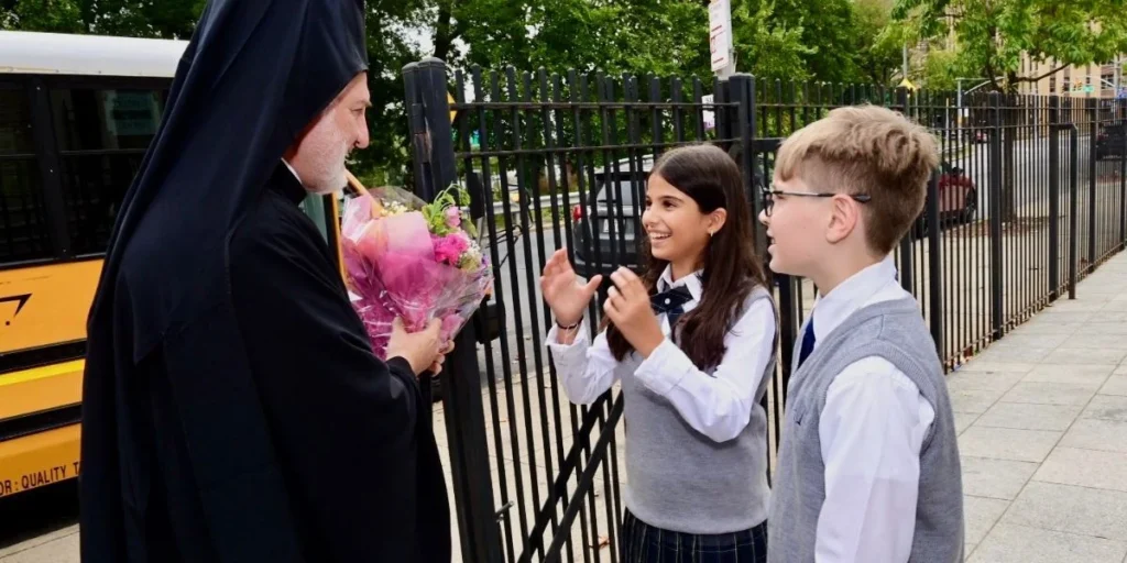 Archbishop Elpidophoros Offers Agiasmos Services to Bless New School Year