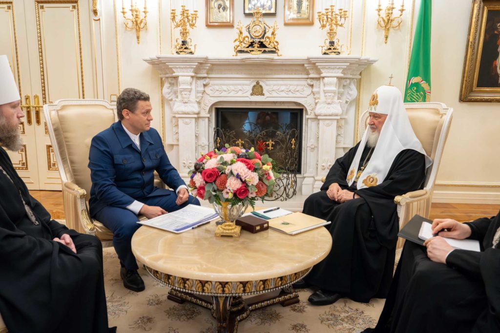Святейший Патриарх Кирилл встретился с губернатором Вологодской области и главой Вологодской митрополии