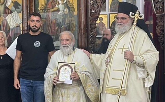 Ο Μητροπολίτης Ταμασού τίμησε τον Πρωτοπρεσβύτερο Γεώργιο Κωνσταντίνου για την 50ετή προσφορά του