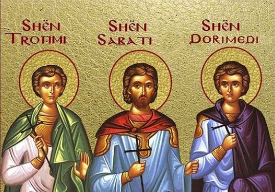 Dëshmorët Trofimi, Sabati e Dorimedi. Feliksi e Konstantia në Napoli. Oshënar Theodhori