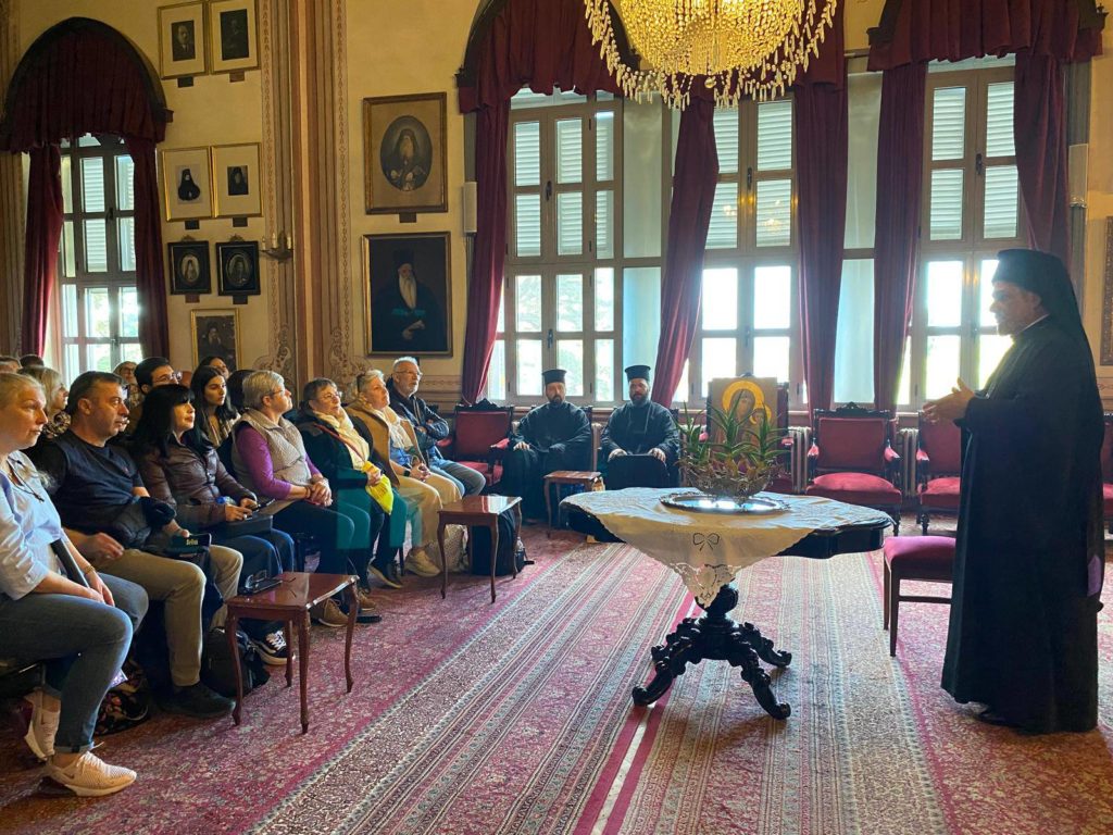 Metropolitan of Austria with Pilgrims at the Theological School of Halki