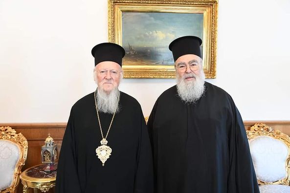 ‎الكلي القداسة يستقبل سيادة متروبوليت دودوني المطران خريسوستوموس ،