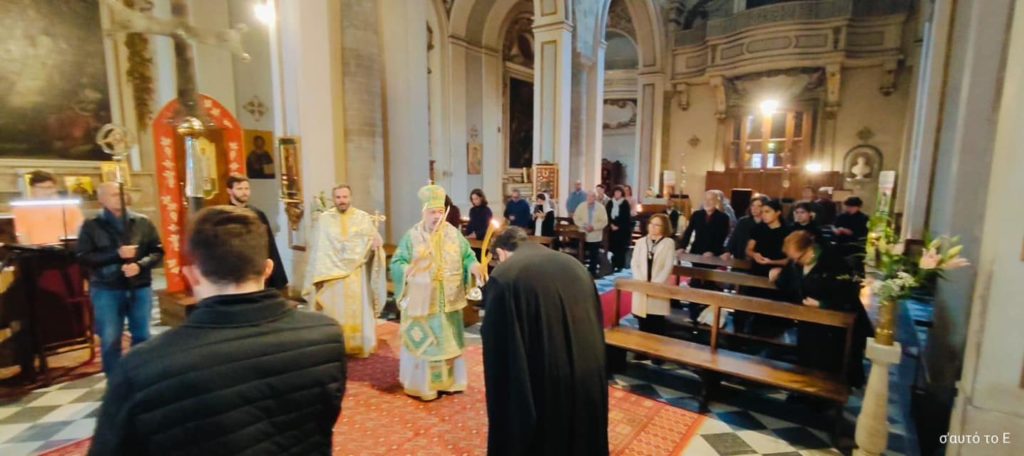 Metropolitan of Italy at the feast day of the Orthodox parish of St. James in Florence