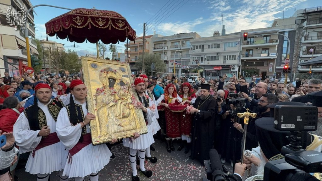 Υποδοχή Ιερής Εικόνας Παναγίας Εικοσιφοίνισσας στον Ι.Ν. Ευαγγελισμού Ευόσμου