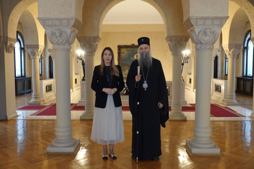 Патријарх Порфирије разговарао са гђом Дубравком Ђедовић Хандановић, министром рударства и енергетике