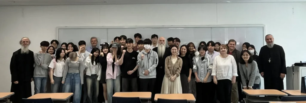 His Eminence Metropolitan Nicholaos of Messogaia and Lavreotiki at the University of HUFS