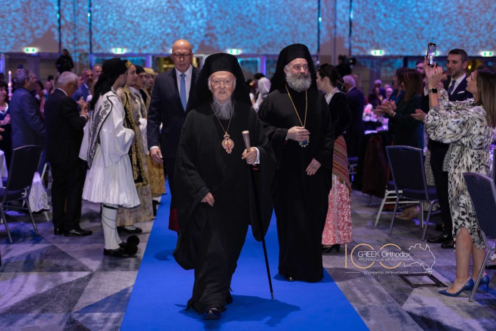 Dinner in honour of the Ecumenical Patriarch in Sydney with the presence of approximately 1,500 members of the Greek-Australian Community