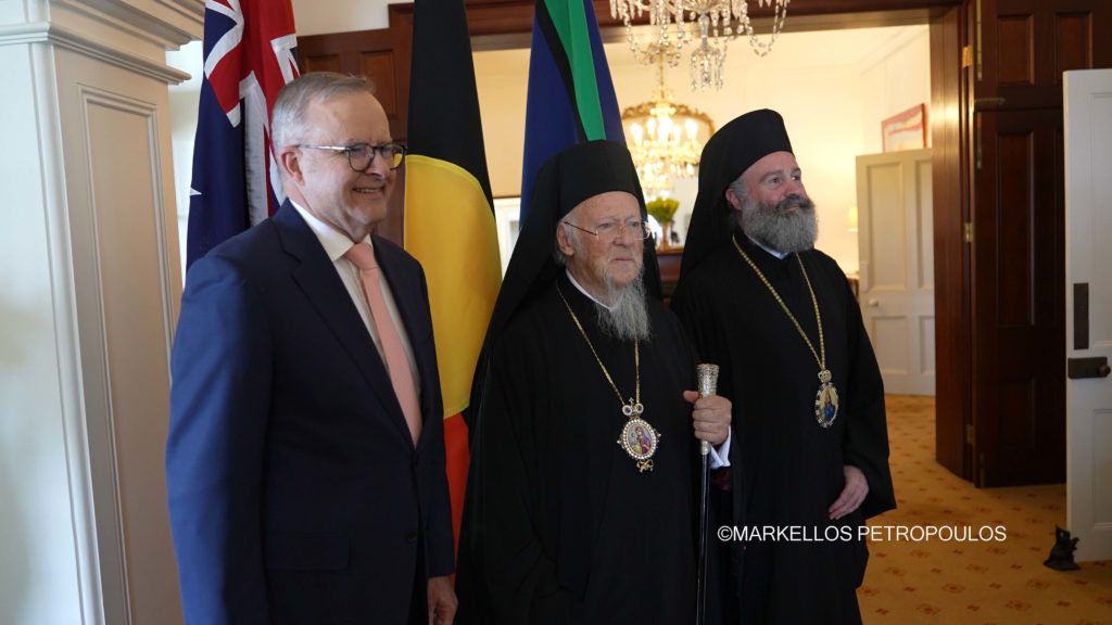 Meeting of the Ecumenical Patriarch with the Prime Minister of Australia at the Official Prime Ministerial Residence