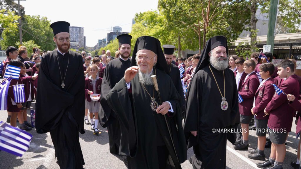 The Ecumenical Patriarch at the Church of St Eustathios, Melbourne