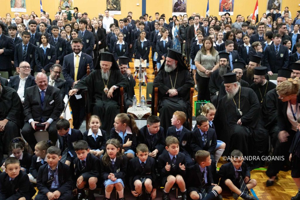 Θερμή υποδοχή του Οικουμενικού Πατριάρχη στο ελληνορθόδοξο Κολλέγιο του Αγίου Ιωάννου στη Μελβούρνη (ΦΩΤΟ)