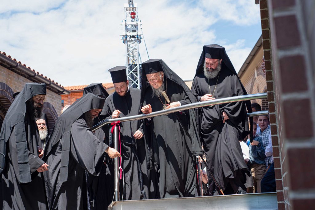 The Ecumenical Patriarch at the Holy Monastery of Panagia Pantanassa in Mangrove