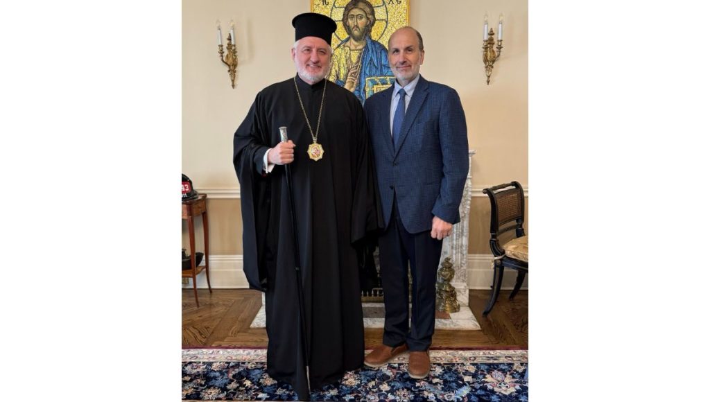 Archbishop Elpidophoros Receives Archon Peter Vlitas at GOARCH