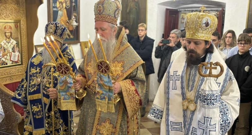 Митрополит Јоаникије служио у Цетињском Манастиру са Епископом РПЦ Венијамином и Епископом Пајсијем