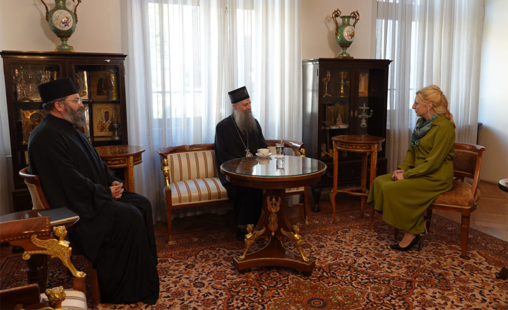 Патријарх Порфирије са новим српским амбасадором у Индонезији