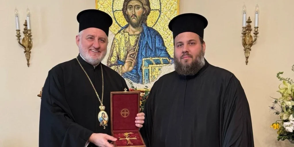 V. Rev. Archimandrite Meletios Bougas Visits Greek Orthodox Archdiocese of America