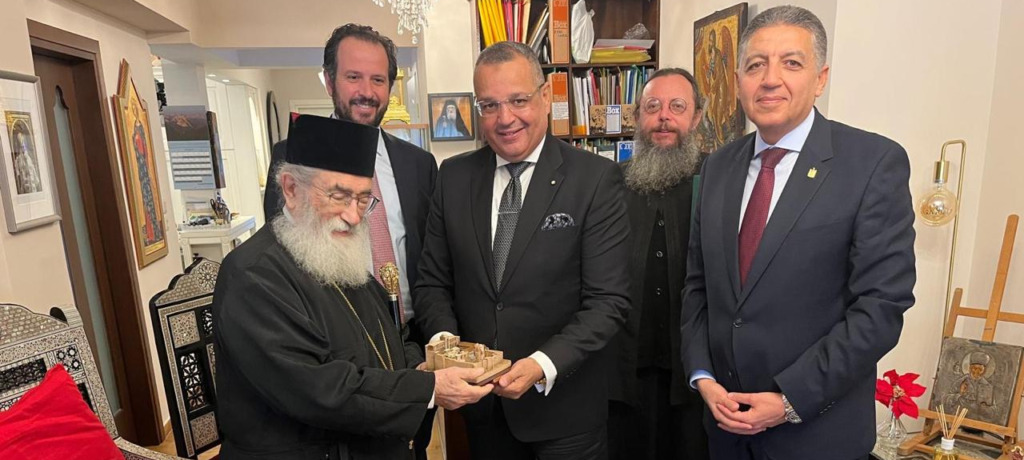 Archbishop Damianos of Sinai met Governor of South Sinai in Athens