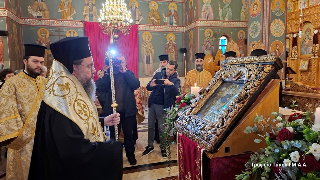Υποδοχή της Ιεράς και Θαυματουργού Εικόνας της Παναγίας της Χοζοβιώτισσας στην Ι. Μ. Αιτωλίας και Ακαρνανίας