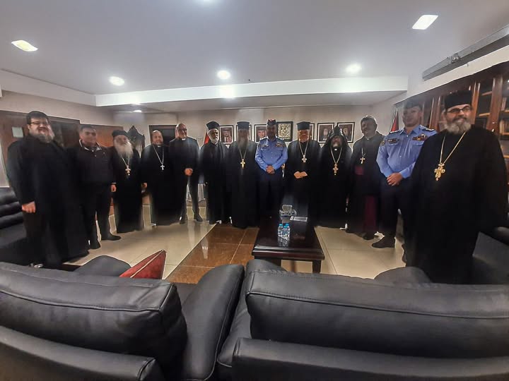 ‎زيارةُ مديرِ شرطةِ وسطِ عمّانَ لمجلسِ رؤساءِ الكنائسِ للتّنسيقِ ا