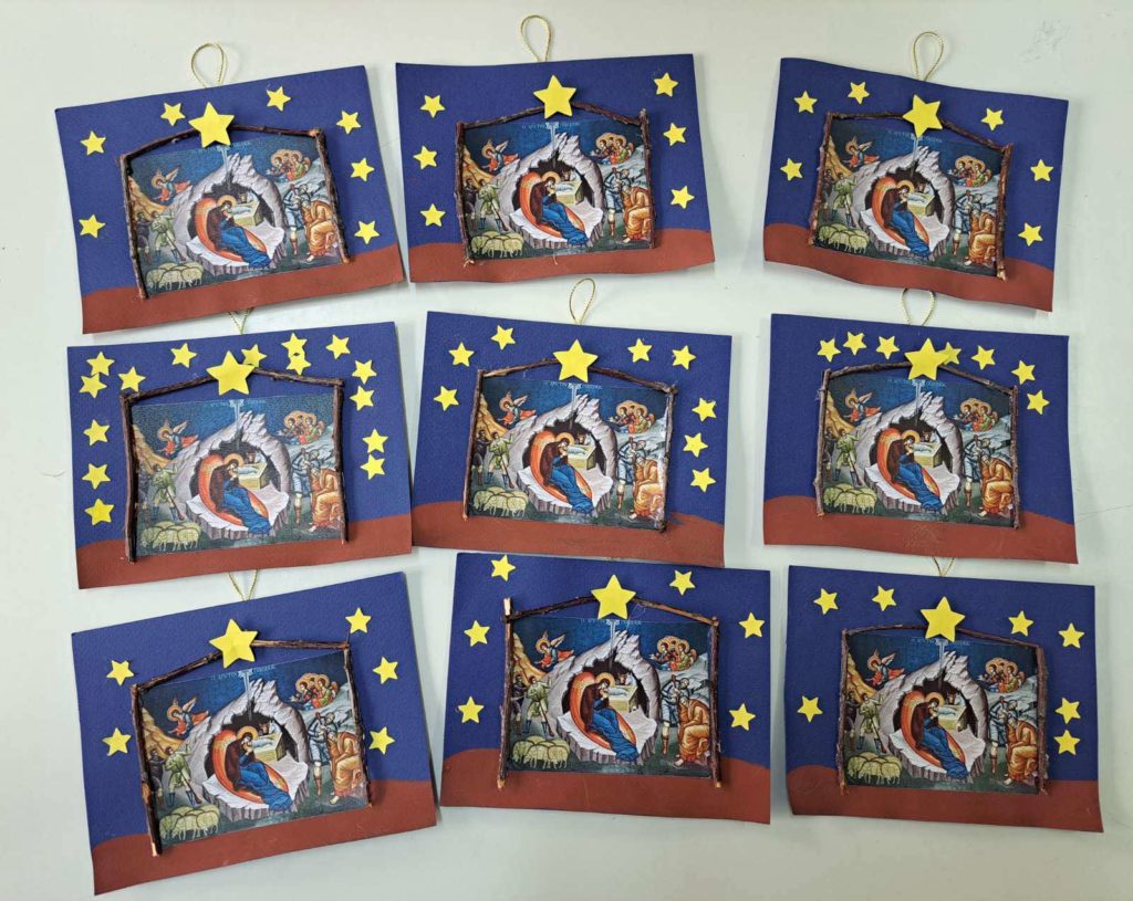Χριστουγεννιάτικες ζωγραφιές από τα παιδιά των Βρεφονηπιακών Σταθμών της Μητροπόλεως Μαρωνείας