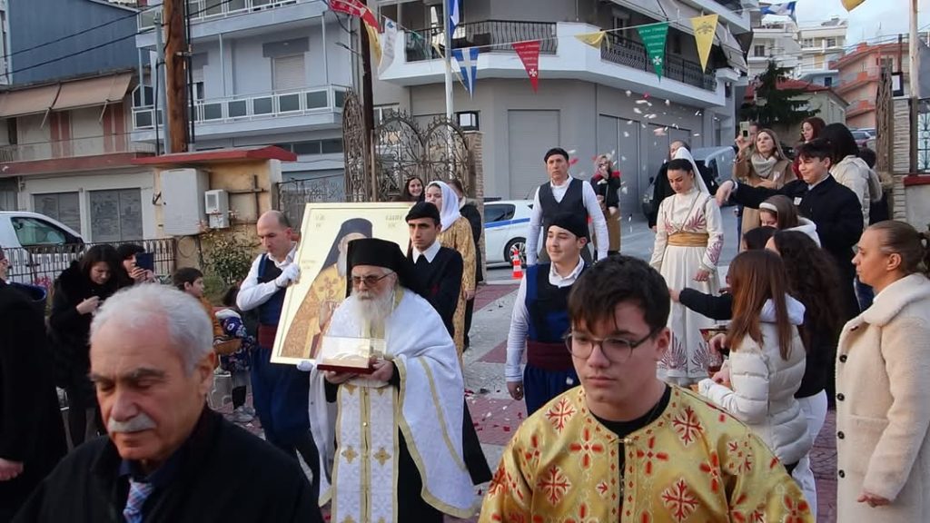 Glorious reception of the Holy Icon of Saint Kallinikos in Giannitsa