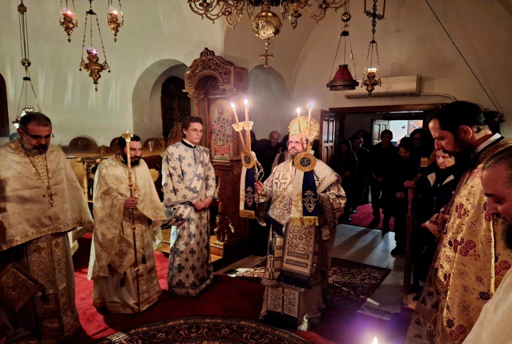 Holy Vigil for the feast of Saint Maximos Kavsokalyvites of Mount Athos on Mount Papiki
