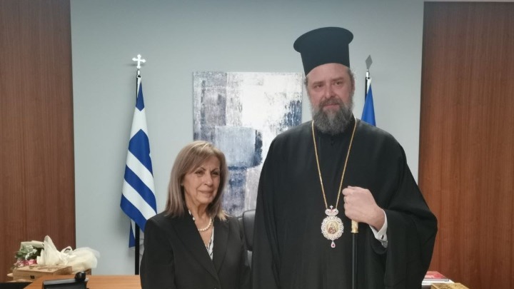 Συνάντηση της Περιφερειάρχη Κ. Μακεδονίας, Αθηνάς Αηδονά, με τον Μητροπολίτη Θεσσαλονίκης Φιλόθεο