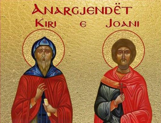 Anargjendët Kiri e Joani, dëshmore Athanasia me vajzat. Nikita i Novgorodit.