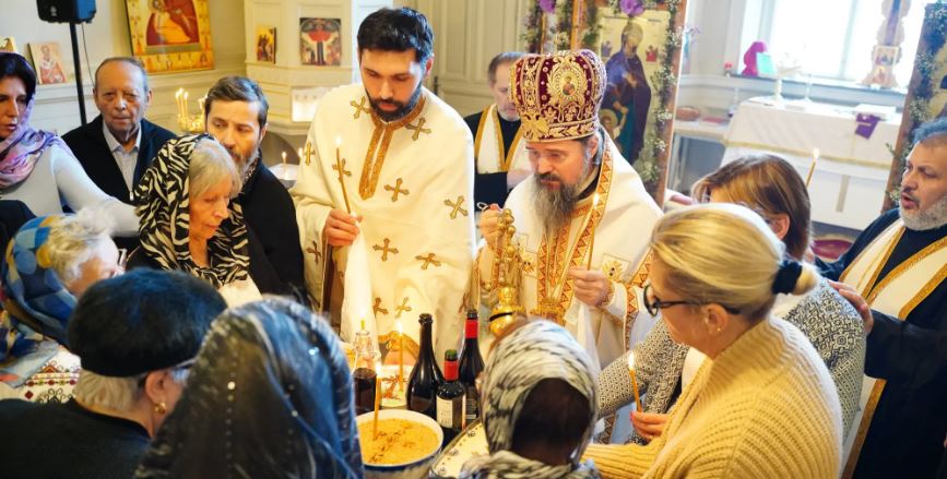Episcopul Macarie l-a pomenit pe Mitropolitul Bartolomeu Anania la parohia din Uppsala