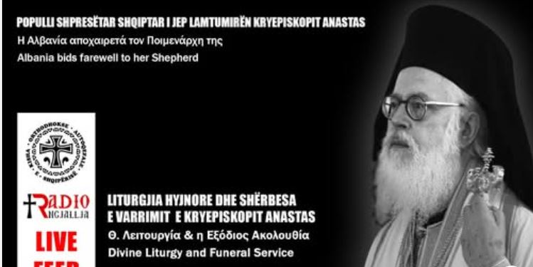 POPULLI SHPRESËTAR I SHQIPËRISË I JEP PËRSHËNDETJEN E FUNDIT KRYEPISKOPIT ANASTAS