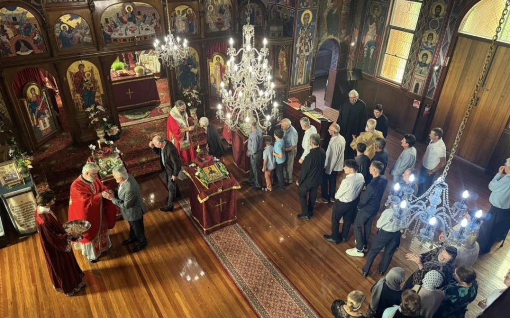 Света архијерејска литургија у Саборном храму Светог Георгија у Кабрамати на празник Обрезања Господњег