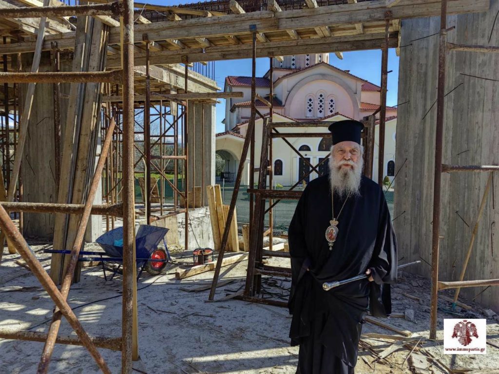 Ο Μητροπολίτης Σπάρτης επισκέφθηκε το εργοτάξιο του κτιρίου των Σχολών Βυζαντινής Μουσικής και Αγιογραφίας