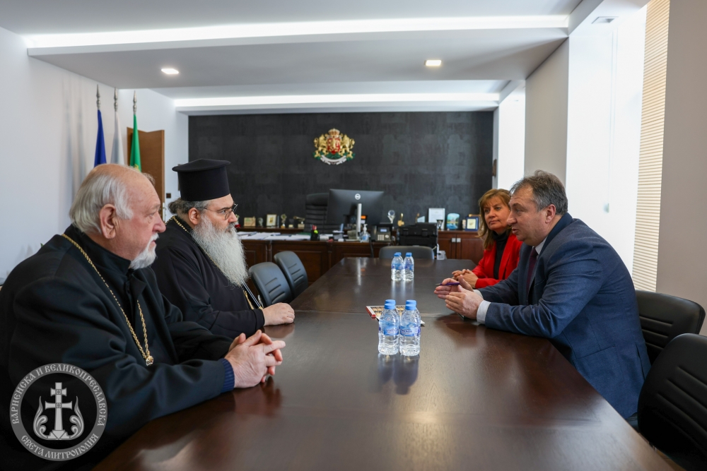 Среща на Варненския и Великопреславски митрополит Йоан с проф. Христо Христов – кмет на Община Шумен