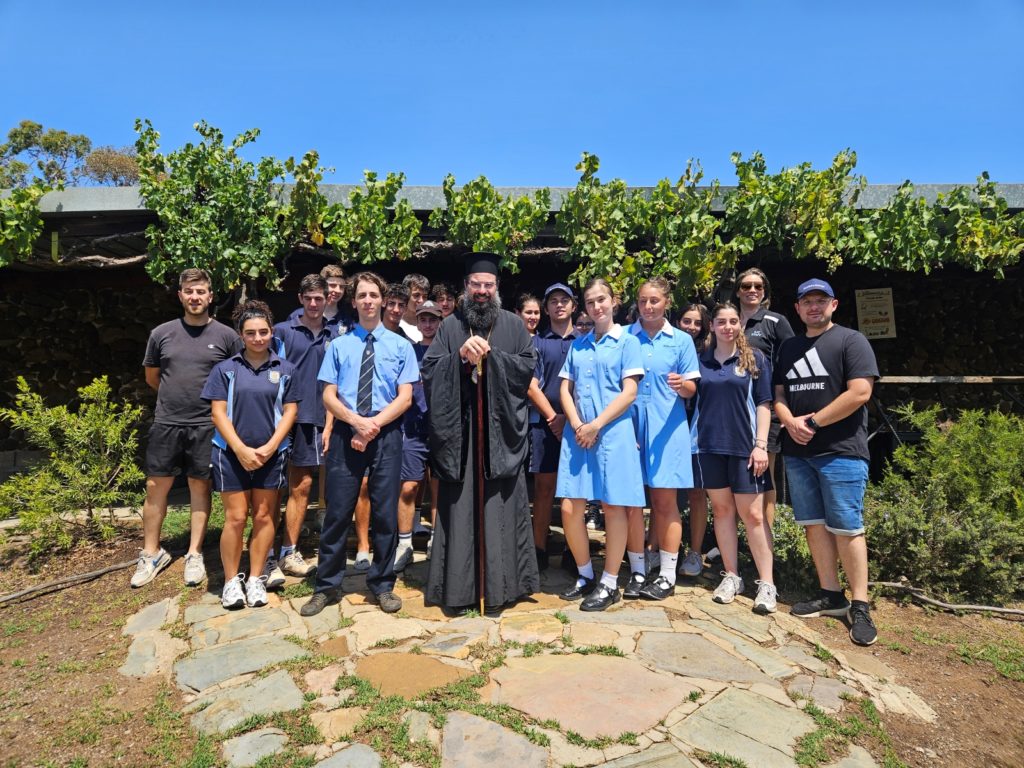Bishop Evmenios of Chora visits the school camp of Saint John’s College, Preston