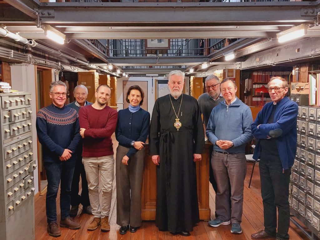 His Eminence Metropolitan Athenagoras of Belgium visits the Library of the Société des Bollandistes