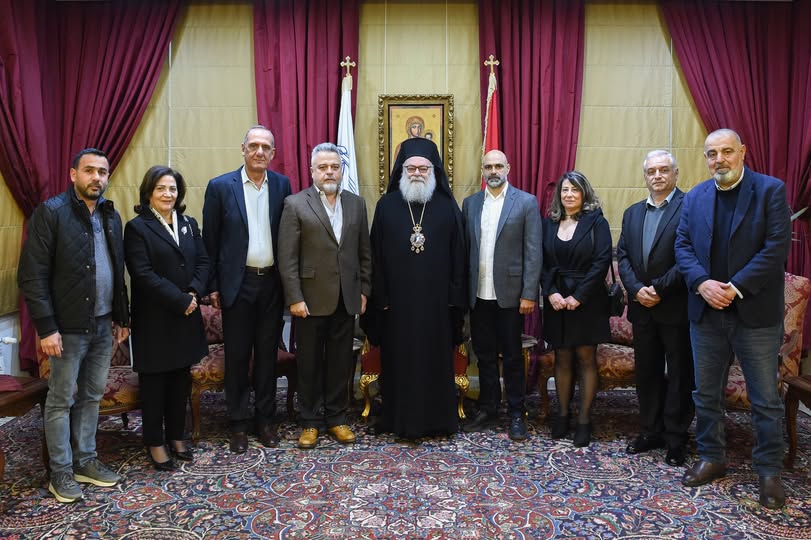 البطريرك يوحنا العاشر يستقبل وفد منفذية الكورة في الحزب السوري القومي الاجتماعي