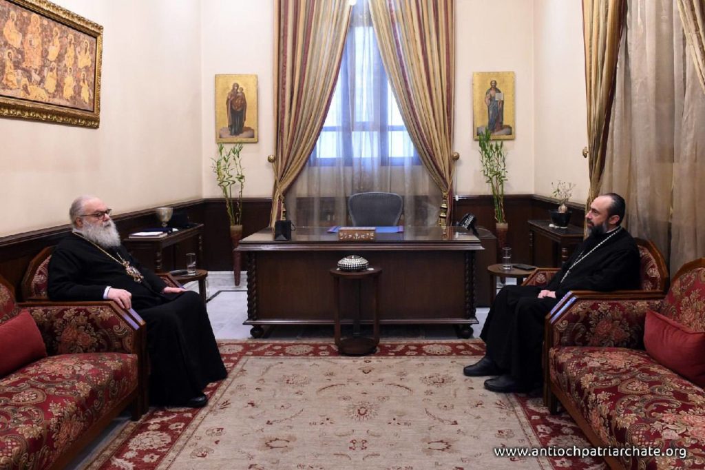 Patriarch John X Receives Metropolitan Gregorios Khoury of Homs