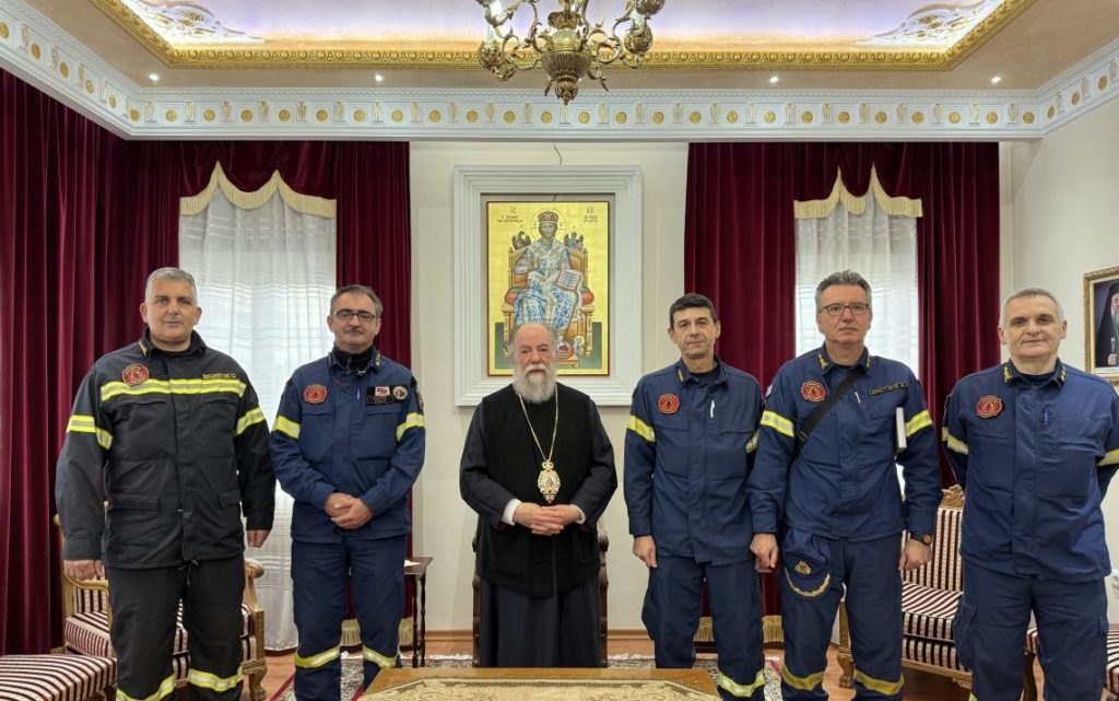 Επίσκεψη του Υποστρατήγου του Πυροσβεστικού Σώματος στον Μητροπολίτη Ελευθερουπόλεως
