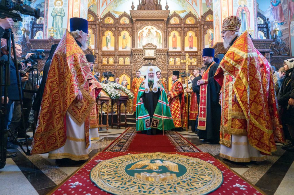 Патриаршая проповедь в праздник Собора новомучеников и исповедников Церкви Русской после Литургии в храме в честь иконы Божией Матери «Отрада и Утешение» на Каховке