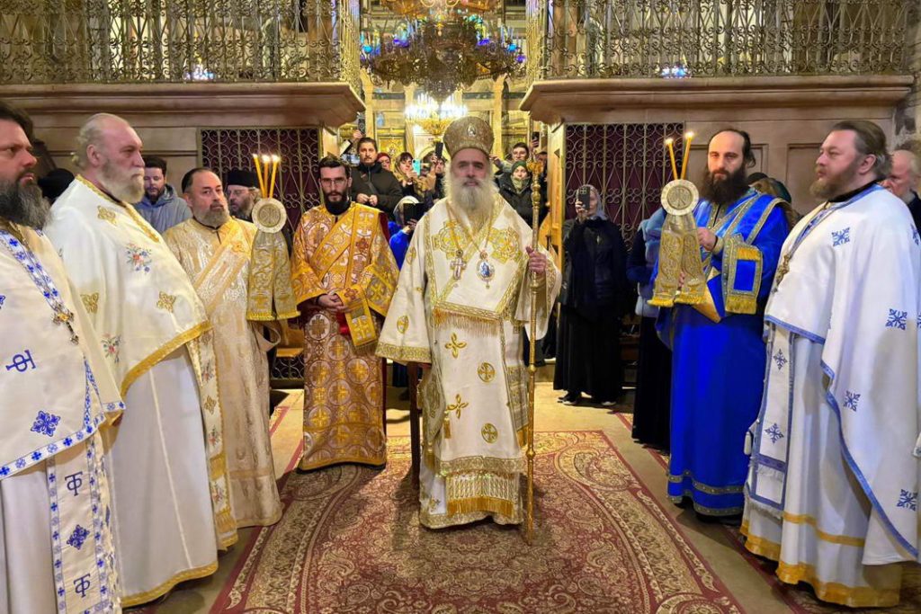 Заместитель начальника Русской духовной миссии принял участие в Литургии на Гробе Господнем