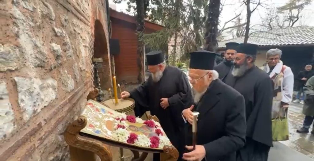 Ecumenical Patriarch Bartholomew officiates at the Vespers Service at the Sanctified Spring of Saint Haralambos, Phanar