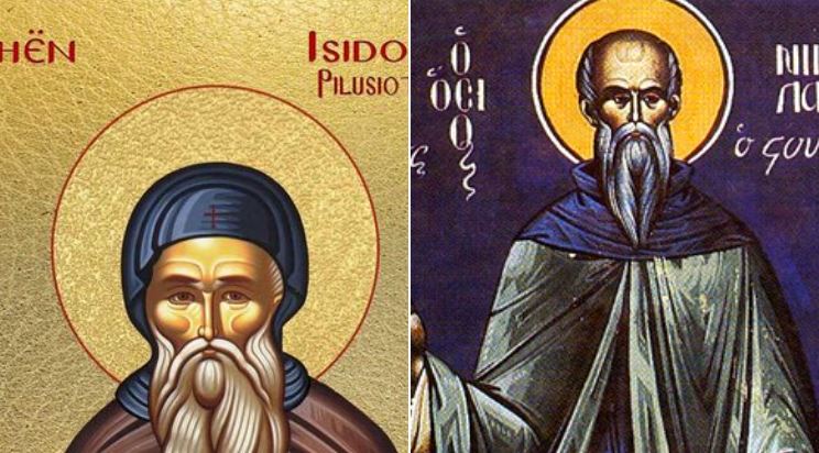 Oshënar Isidor Pilusioti. Dëshmor Theoktisti. Oshënar Jasim Çudibërësi. Oshënar Joani. Omologjet Nikolla Studiti.