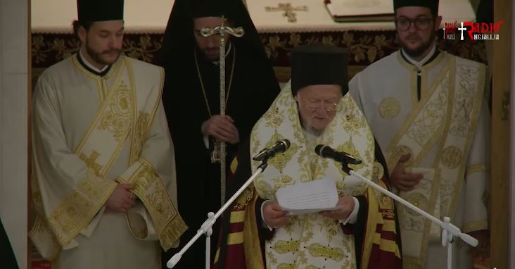 FJALIM I PËRMORTSHËM  i Shenjtërisë së Tij Patriarkut Ekumenik z. VARTHOLOMEU  gjatë Shërbesës së Varrimit Kryepiskopit të ndjerë të Tiranës,  Durrësit dhe të gjithë Shqipërisë, Anastasit