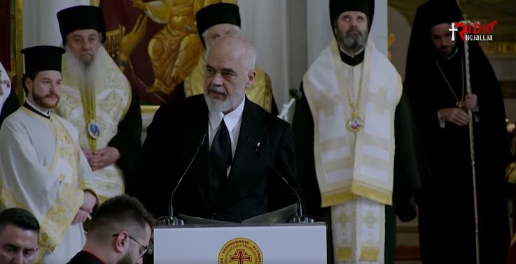 FJALA E PËRMORTSHME E KRYEMINISTRIT TË SHQIPËRISË, SHKËLQESISË SË TIJ, Z. EDI RAMA, MBAJTUR NË SHËRBESËN E VARRIMIT TË KRYEPISKOPIT ANASTAS.