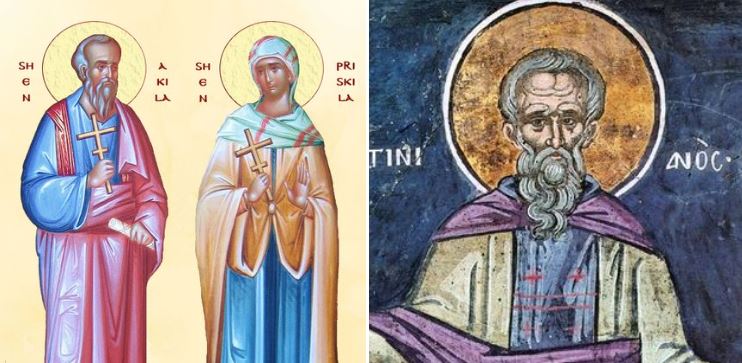 Apostujt Akila e Priskila nga të 70-t. Oshënar Martiniani. Episkop Evlogji i Aleksandrisë.