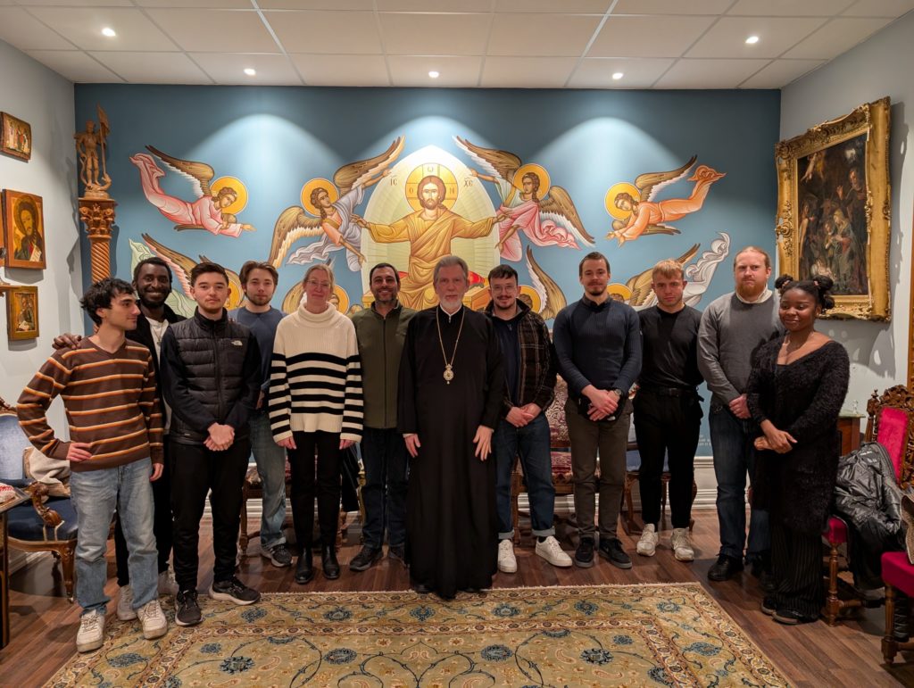 Metropolitan Cleopas speaks on Great Lent at Catechumens group meeting in Stockholm